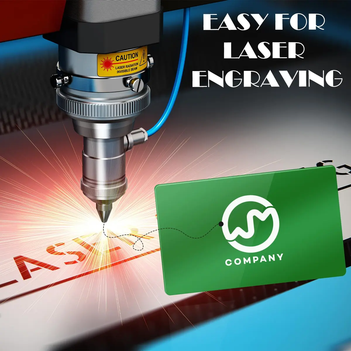 weparmeety Metal Business Cards Aluminum Laser Engraving Blanks 86 x 54 mm | Durable & Elegant Aluminum Cards for Laser Customization - view 4