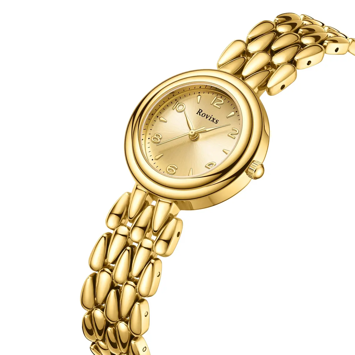 Rovixs Petite Vintage Women Watch, Japanese Quartz, Elegant Retro Water Resistant | Classic Design for Small Wrists - view 3