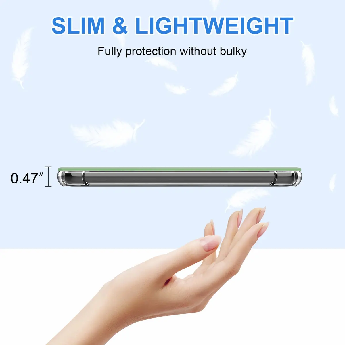 HGWALP Case for 6" Kindle 11th Gen 2024/2022 | Ultra Clear TPU Back Cover with Auto Wake/Sleep - view 7