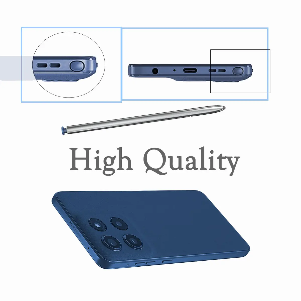 Peixiong Gray Stylus Pen for Moto G Stylus 5G 2025 (1 Pack) - view 3