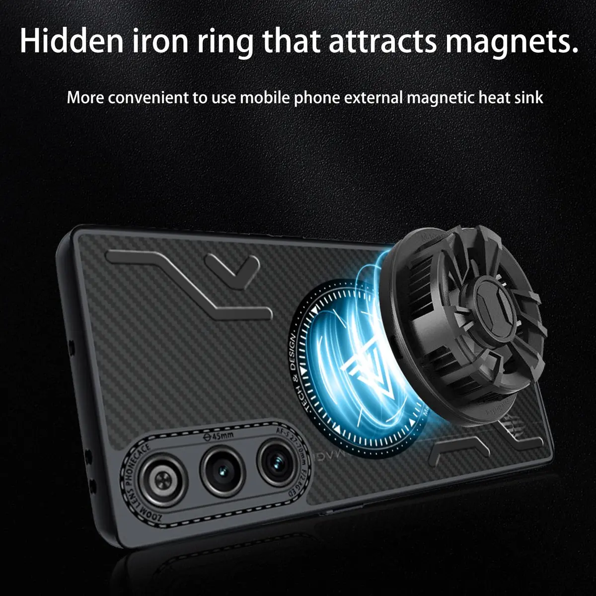 NOUKAJU Case for REDMAGIC 10 Air | Magnetic Cooling Phone Cover, Anti-Drop, Friction-Resistant, Full Protection - view 7