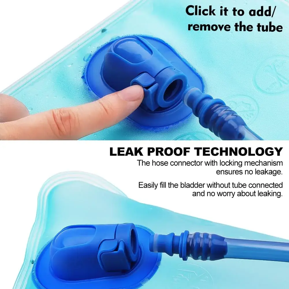 CHERAINTI 3L Hydration Bladder with Tube | 3000ml (101.4 Fl Oz) Water Reservoir for Backpacks - view 4