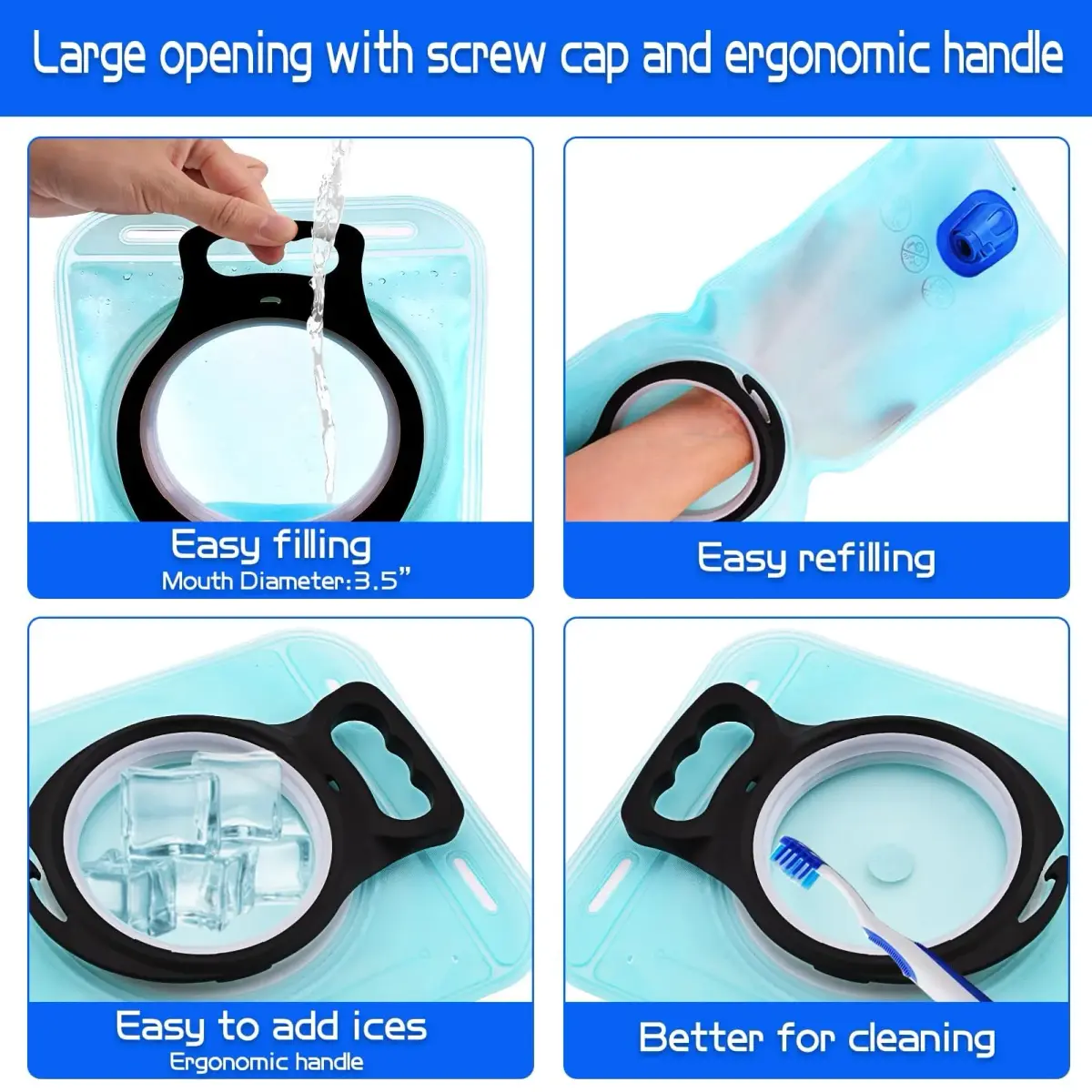 CHERAINTI 1.5L Hydration Bladder | Leak-Proof Water Reservoir for Backpacks - view 5