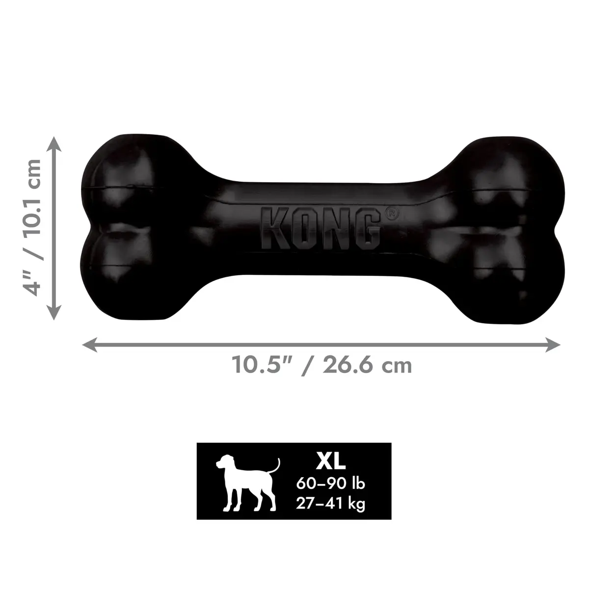 KONG Extreme Goodie Bone Natural Rubber Dog Toy for Extra Large Dogs | Power Chewers, Treat Stuffing, USA-Sourced - view 7
