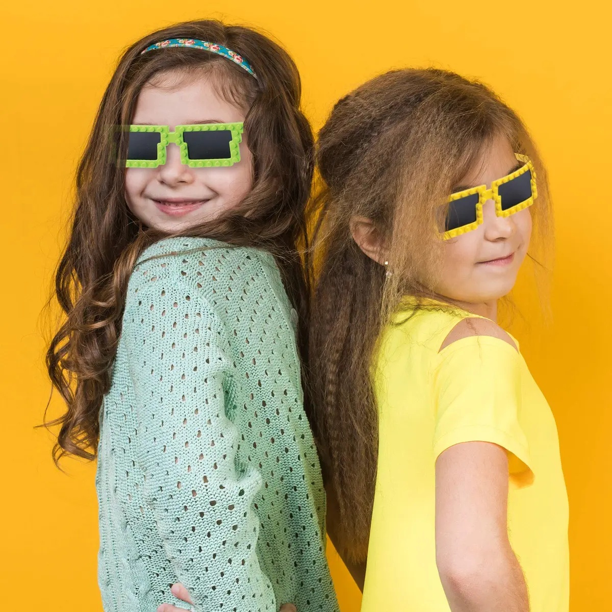 Bedwina Building Blocks Glasses - Pack of 24 | Neon Party Favors for Kids - view 2