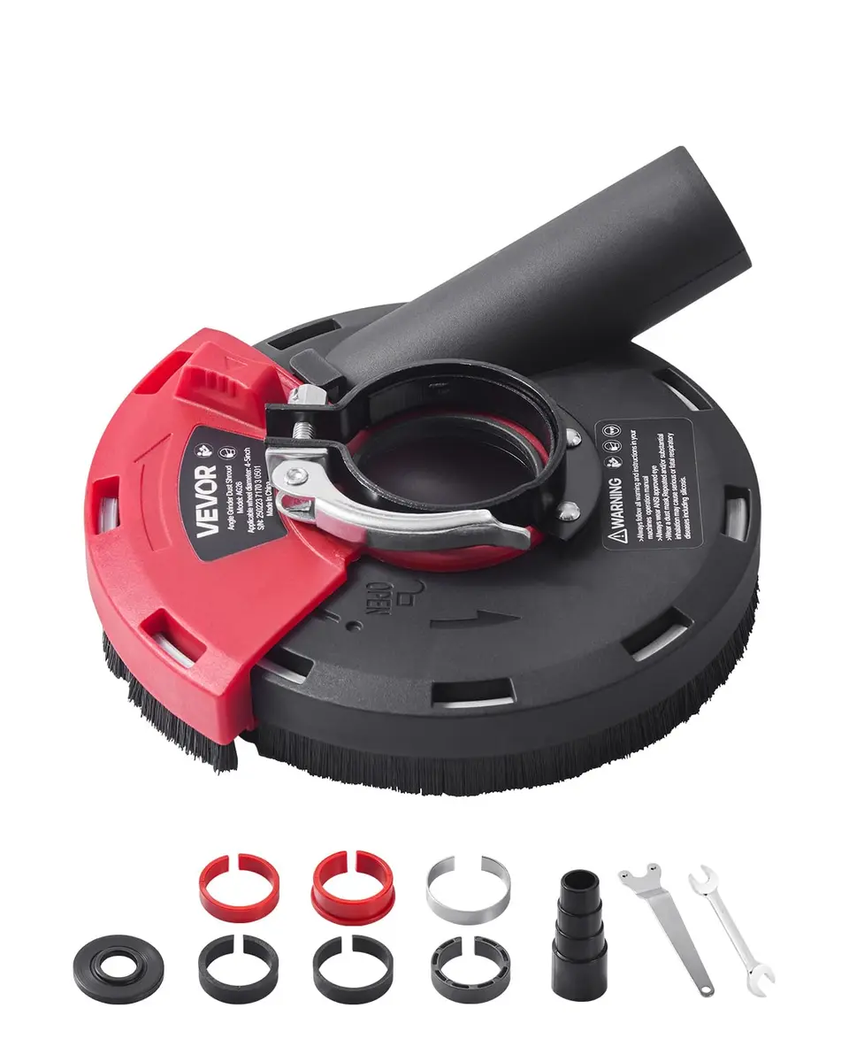VEVOR Surface Dust Shroud for Angle Grinder 4-5 in | Universal Compatibility with Vacuum Connect - main product image