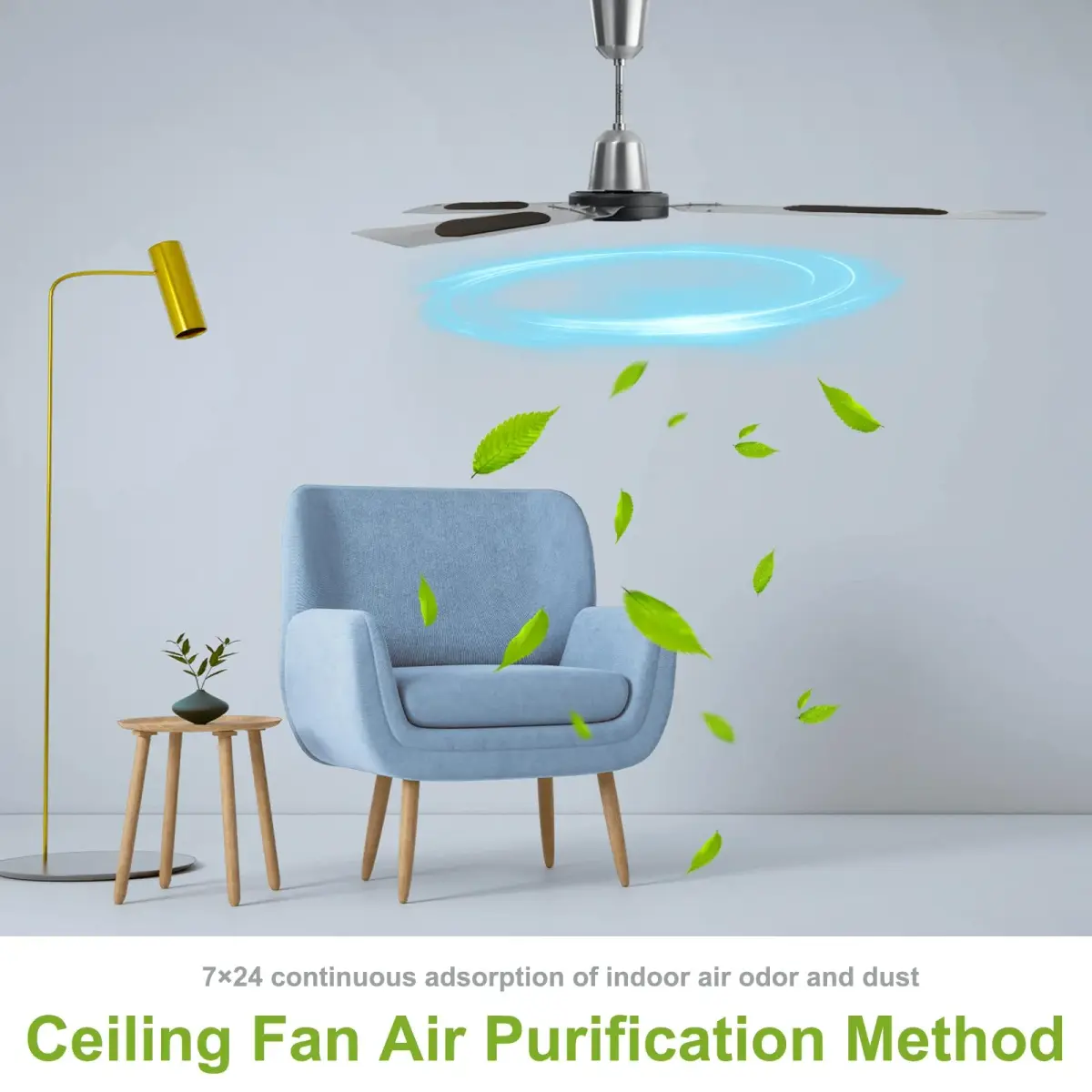 Cizenal 30-Pack Ceiling Fan Filters for Blades, Activated Charcoal Air Purifier Pads 25cm x 9cm (9.8in x 3.5in) | Traps Dust, Pollen, Pet Hair & Odors - view 3