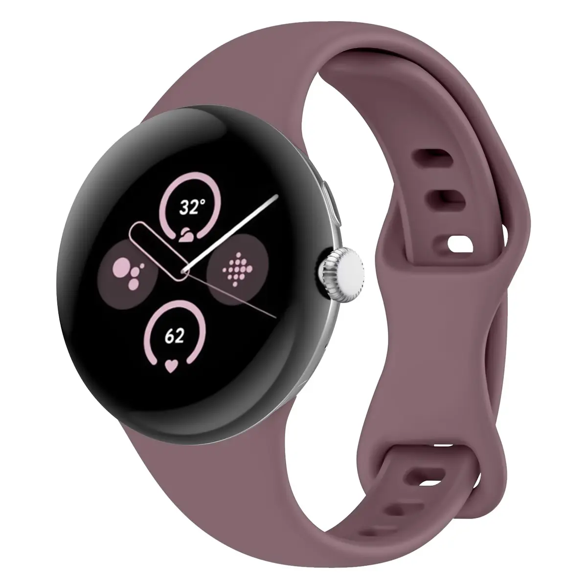 HAYONLIY Thin Slim Band Compatible for Google Pixel Watch 5/4/3 41mm | Slim, Silicone, Adjustable - main product image