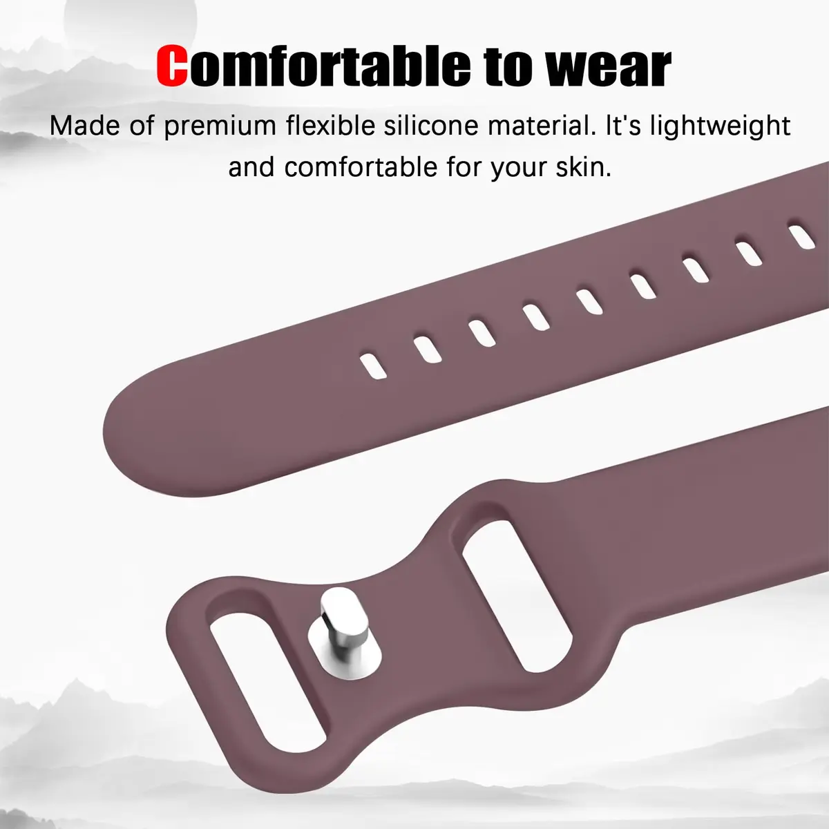 HAYONLIY Thin Slim Band Compatible for Google Pixel Watch 5/4/3 41mm | Slim, Silicone, Adjustable - view 4