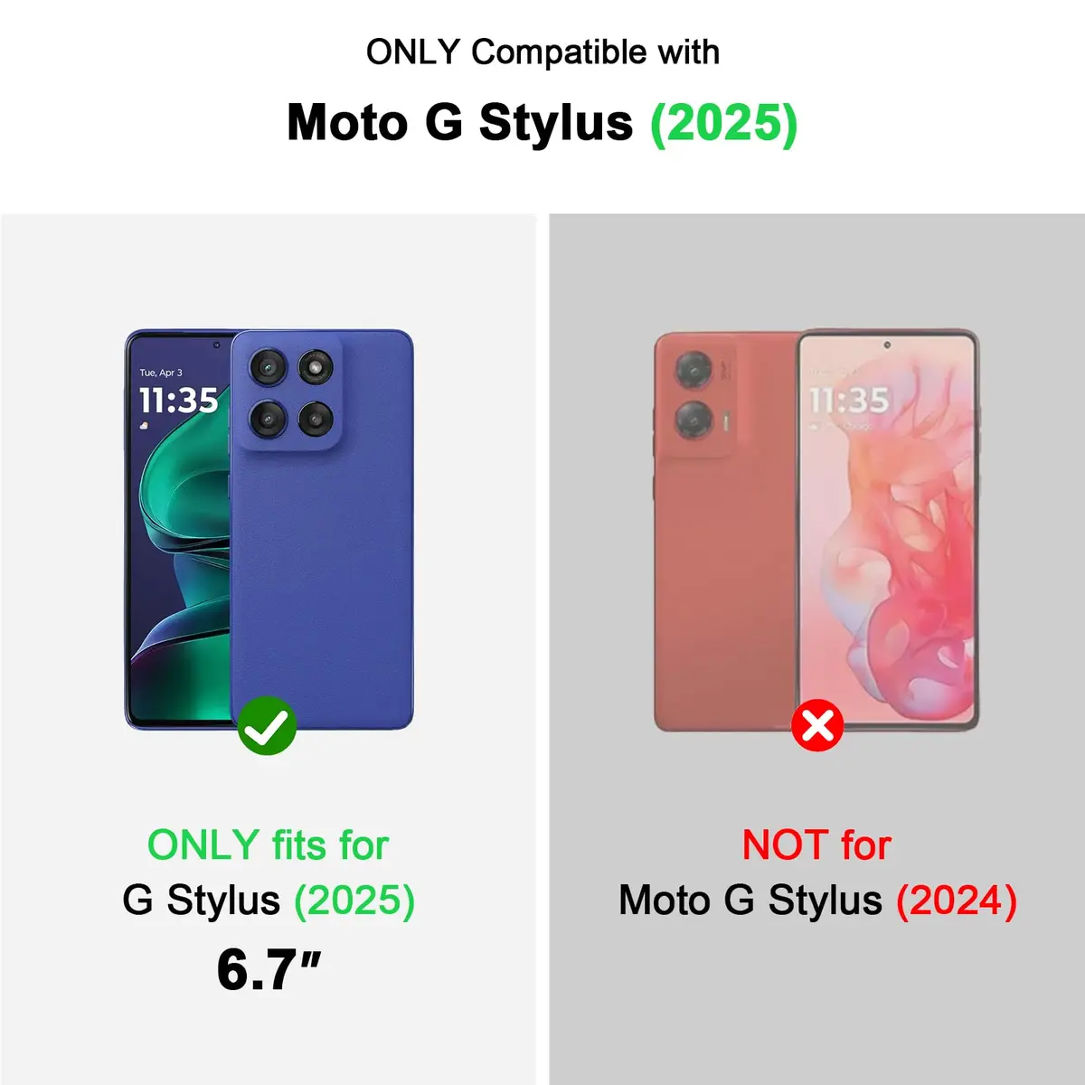 Jiunai Moto G Stylus 2025/2026 Case (6.7-inch Display) | Heavy Duty Dual Layer Protection with Port Cover - view 2