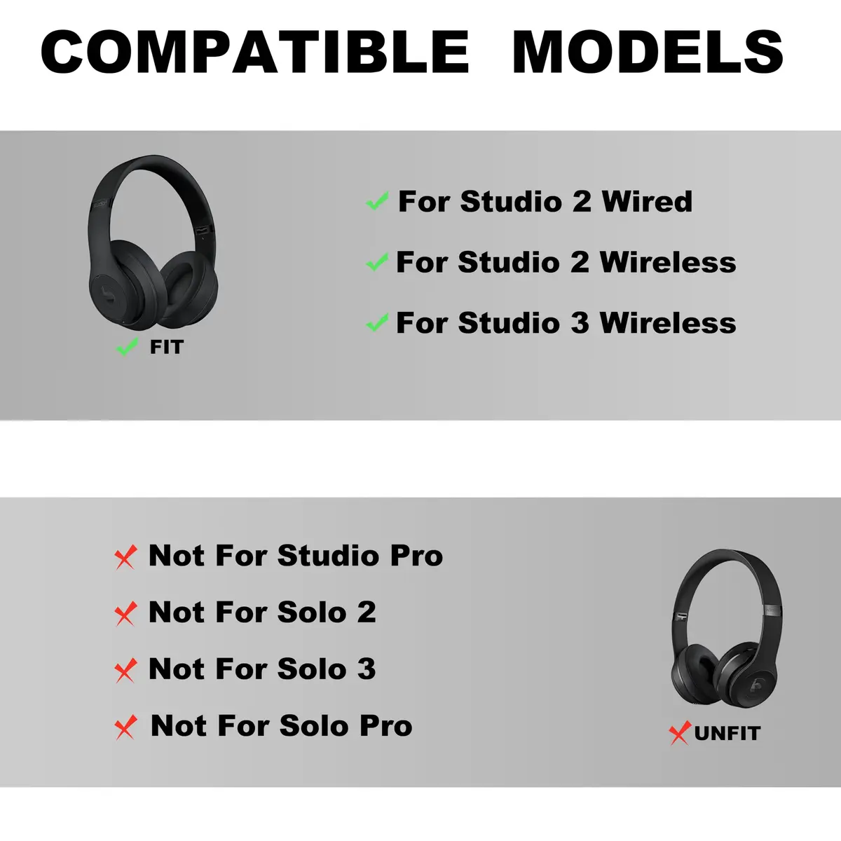 ZORIVASTRA Studio 3 Headband Replacement - Durable & Comfortable Cushion, Compatible with Studio 3 Wireless & Studio 2 Headphones - view 2