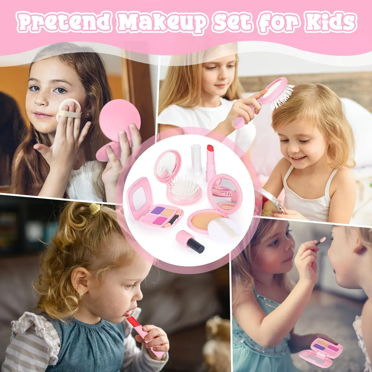 KUBUSFLY Play Purse 35PCS with Camera Makeup for Girls 3-12 | Princess Pretend Play Set - view 5