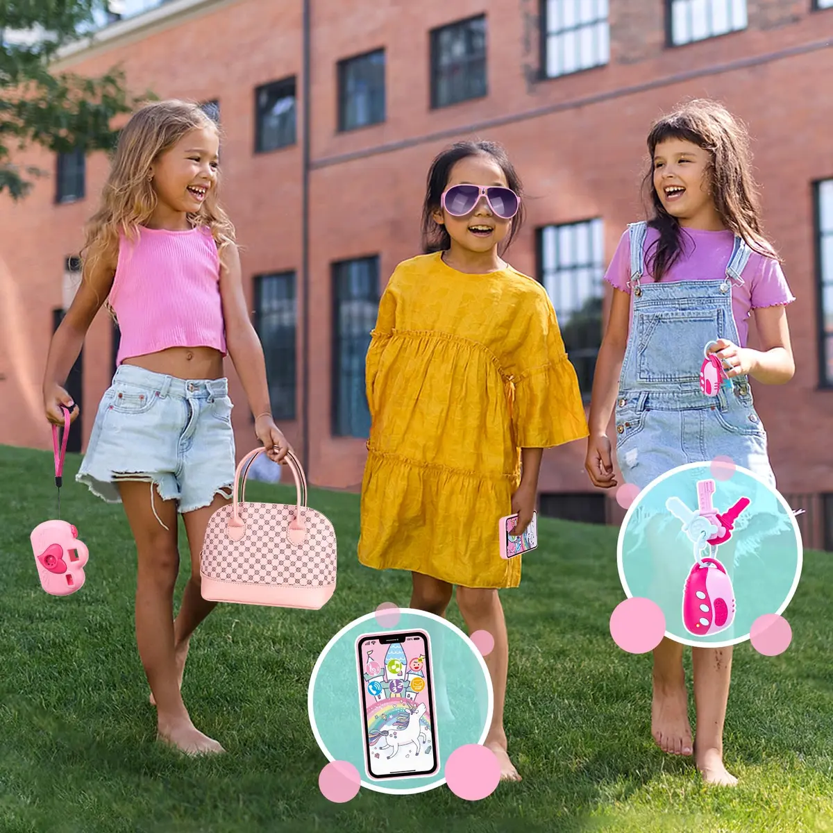 KUBUSFLY Play Purse 35PCS with Camera Makeup for Girls 3-12 | Princess Pretend Play Set - view 7