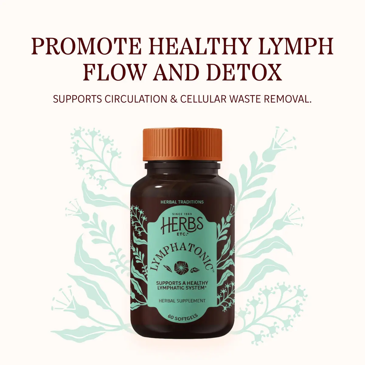 Herbs, Etc. Lymphatonic Softgels 60 Ct | Herbal Support for Lymph & Immunity - view 3