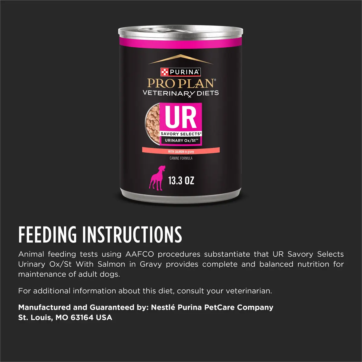 Pro Plan Veterinary Diets Purina UR Savory Selects Wet Dog Food 13.3oz (12) | Supports Urinary Health - view 6