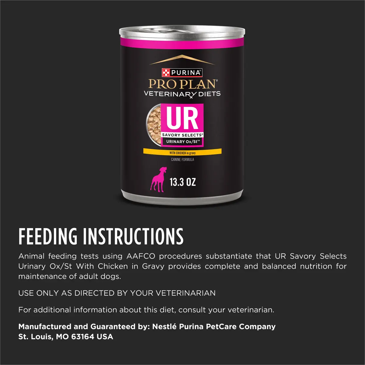 Pro Plan Veterinary Diets UR Savory Selects Wet Dog Food 13.3oz | Supports Urinary Health & Dissolves Stones - view 6