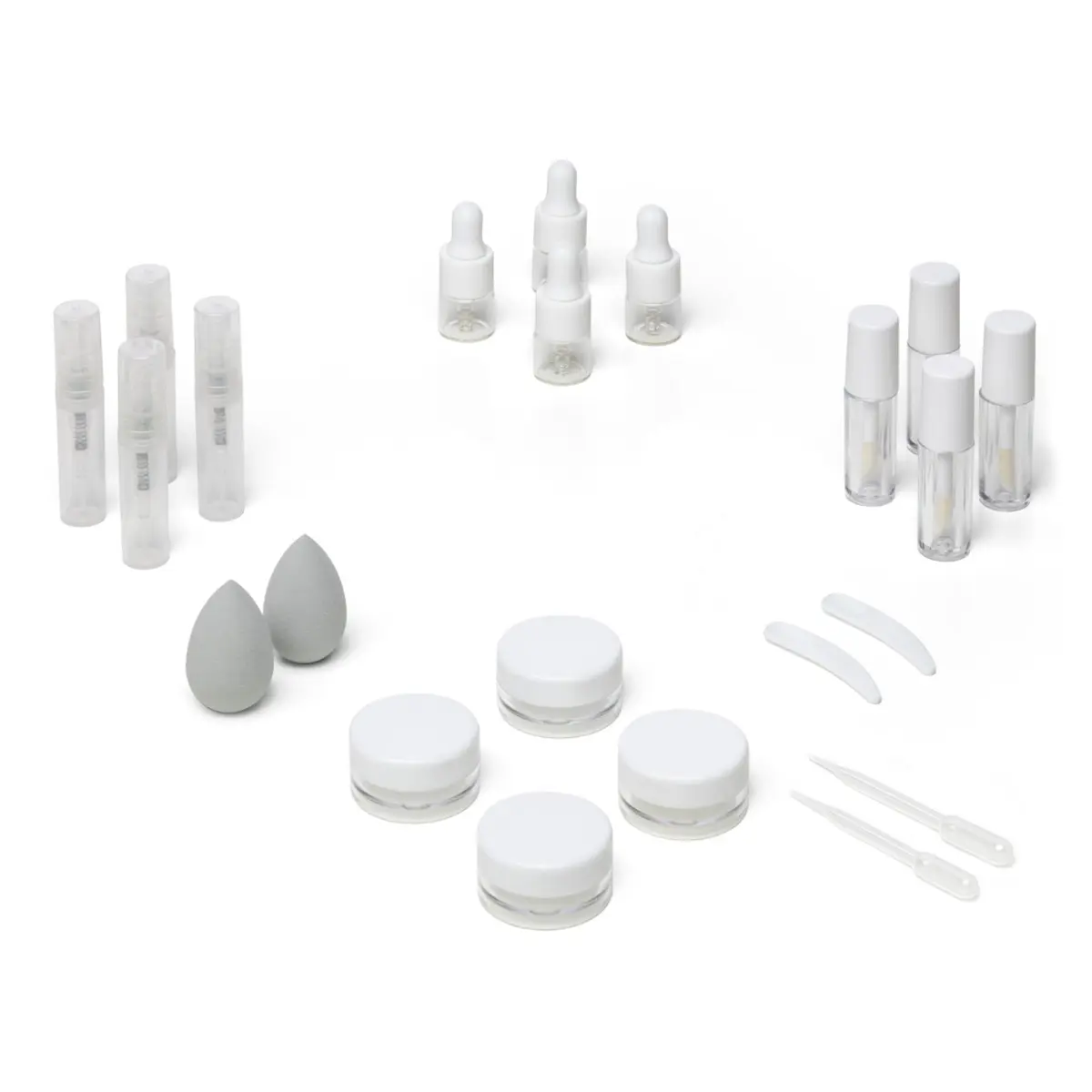 Vessara Mini Makeup Containers for Travel, 22-Piece Set | TSA Approved & Refillable Cosmetic Jars for Creams, Liquids, and Powders - main product image