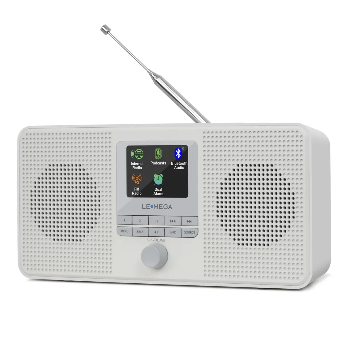 LEMEGA IR4S Internet Radio, Bluetooth, FM, Podcasts, Spotify, Portable Stone Grey | 30,000+ Stations - main product image