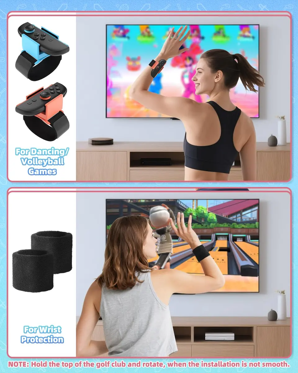 MENEEA Switch Sports Accessories Bundle with Organizer Station for Nintendo Switch 2/1/OLED | 2-Player Pack - view 7