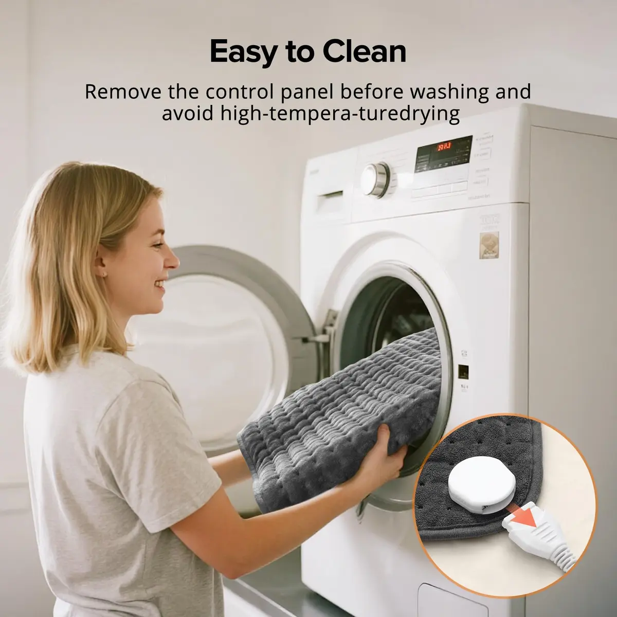 Siinsay Electric Heating Pad for Back and Cramps 17"x33" | Large Microfiber Relief - view 8