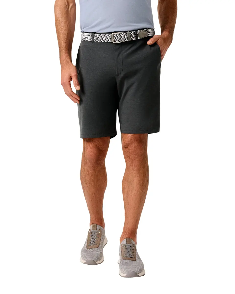 johnnie-O Mulligan Performance Shorts Black / 40 | Premium Golf Shorts with Magnetic Pockets & Tucked Waist - main product image