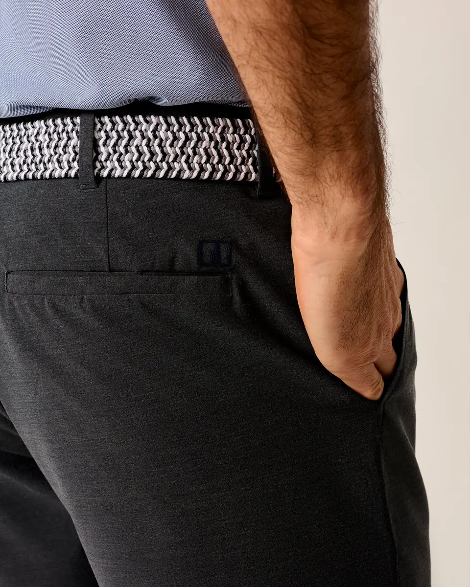johnnie-O Mulligan Performance Shorts Black / 40 | Premium Golf Shorts with Magnetic Pockets & Tucked Waist - view 2