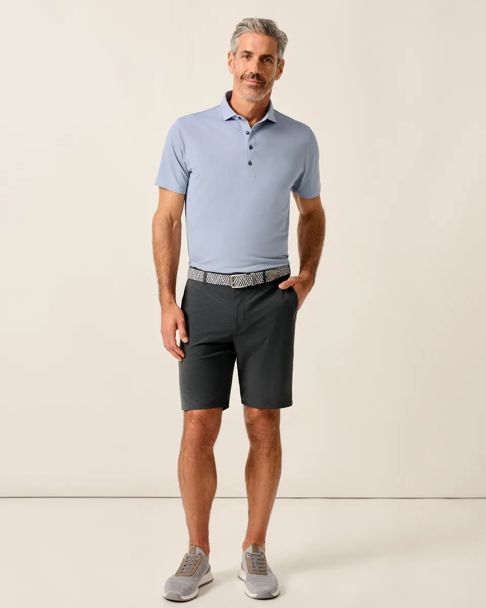 johnnie-O Mulligan Performance Shorts Black / 40 | Premium Golf Shorts with Magnetic Pockets & Tucked Waist - view 4