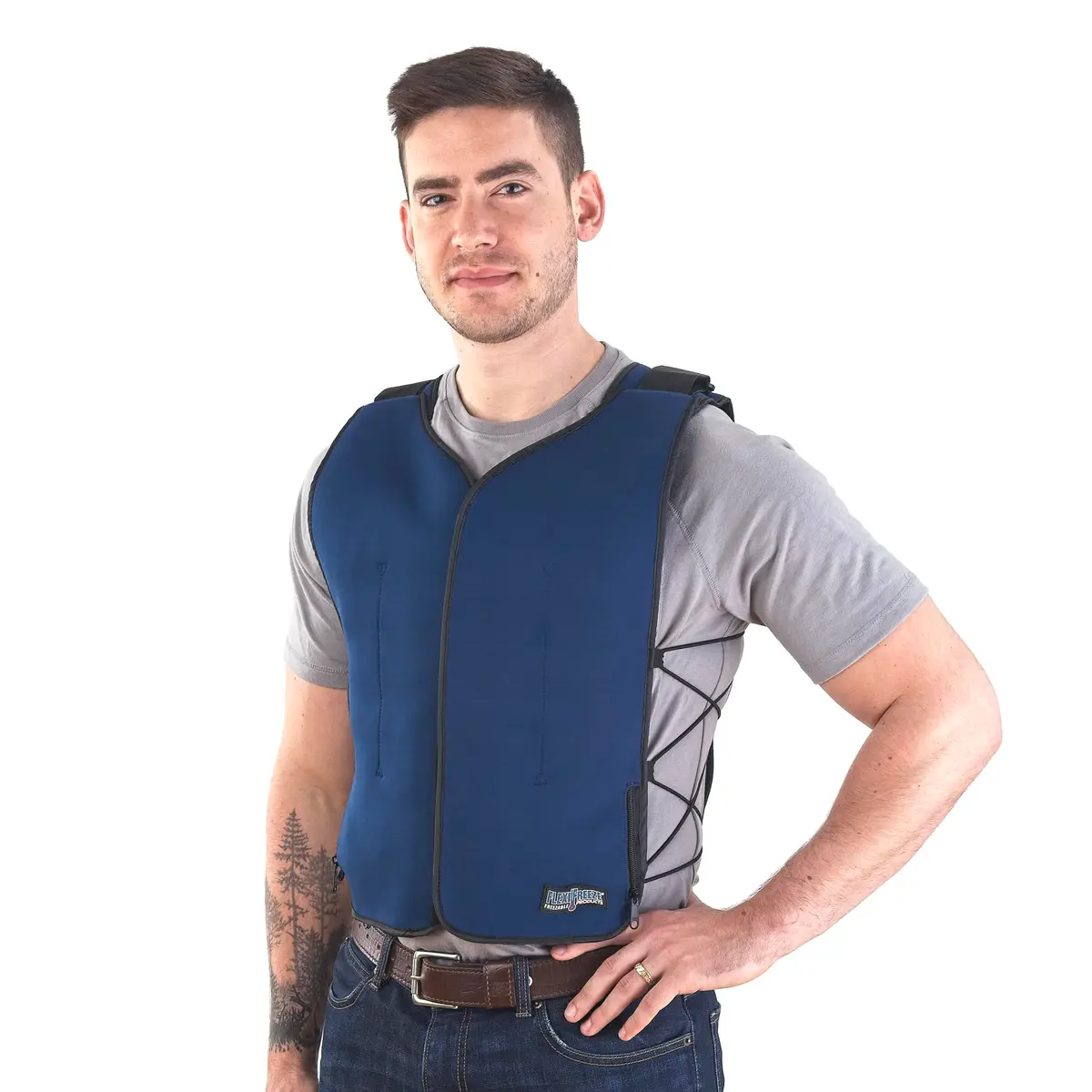 FlexiFreeze Personal Ice Vest – Cooling Vest for Hot Weather (Zipper Closure) (Vest + Extra Panel Bundle) - view 5