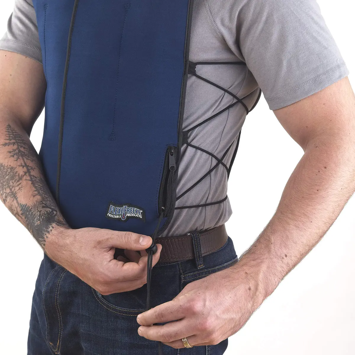 FlexiFreeze Personal Ice Vest – Cooling Vest for Hot Weather (Zipper Closure) (Vest + Extra Panel Bundle) - view 7