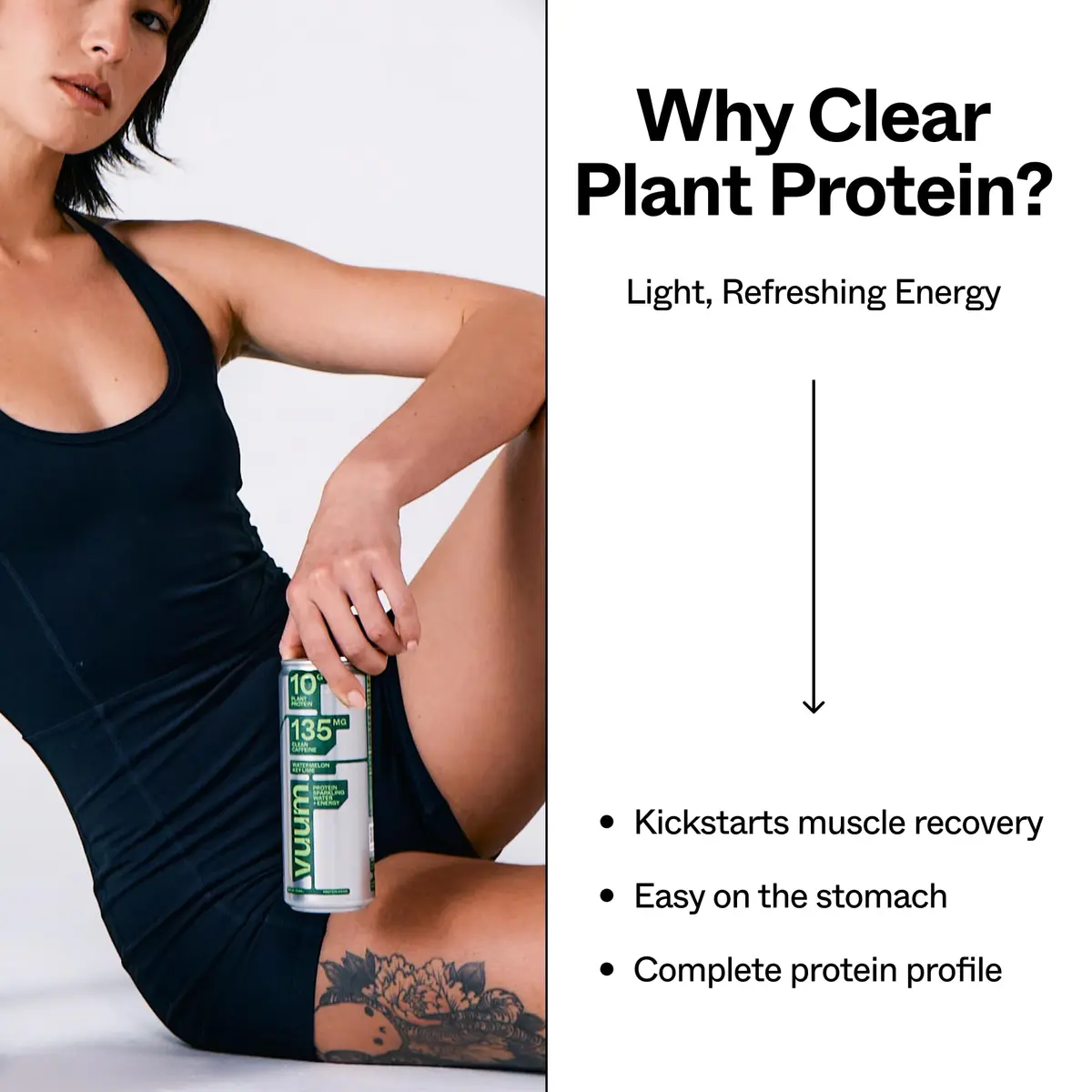 VUUM Sparkling Protein Drink, 12 Fl Oz (Pack of 12) | Watermelon Key Lime, Sugar-Free, 10g Plant Protein - view 5