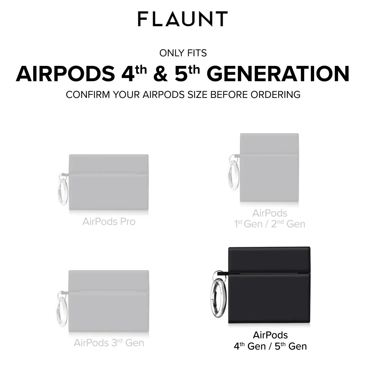 FLAUNT Square AirPods 5/4 Case - Opal Shell | Shockproof Wireless Charging Cover - view 2