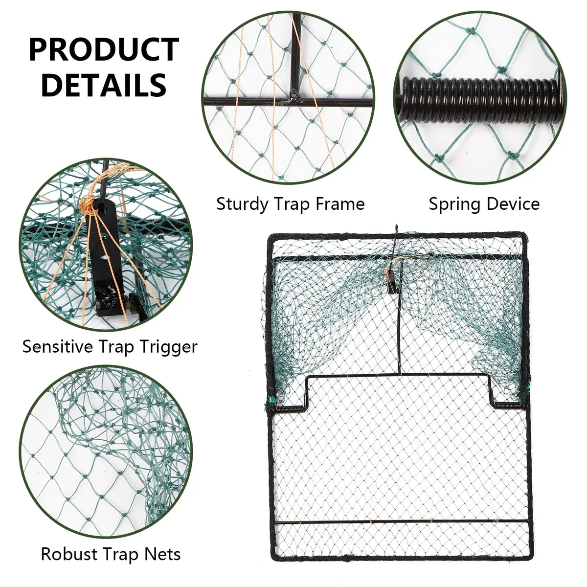 WillMesh Humane Pigeon Trap, Bird Trap for Quail, Turkey 50cm x 60cm | Live Catch & Easy Release - view 3