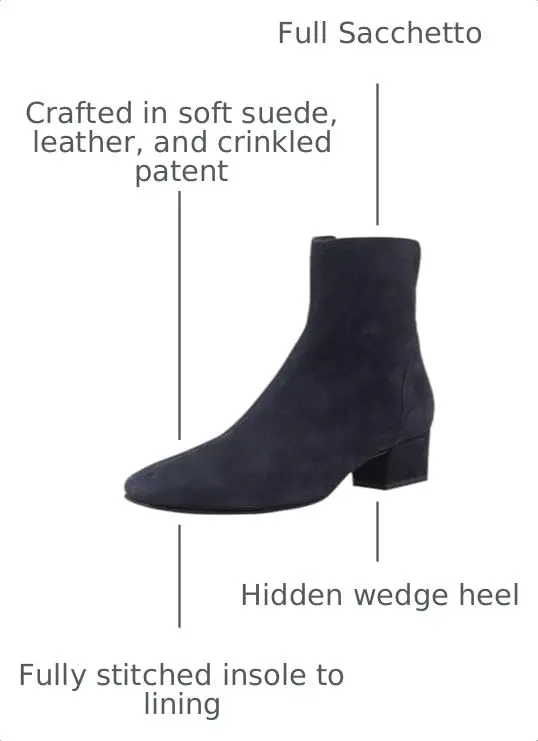 Aquatalia ULYSSA NAVY SUEDE | 1.3" Block Heel, Suede & Leather, Italy - view 3