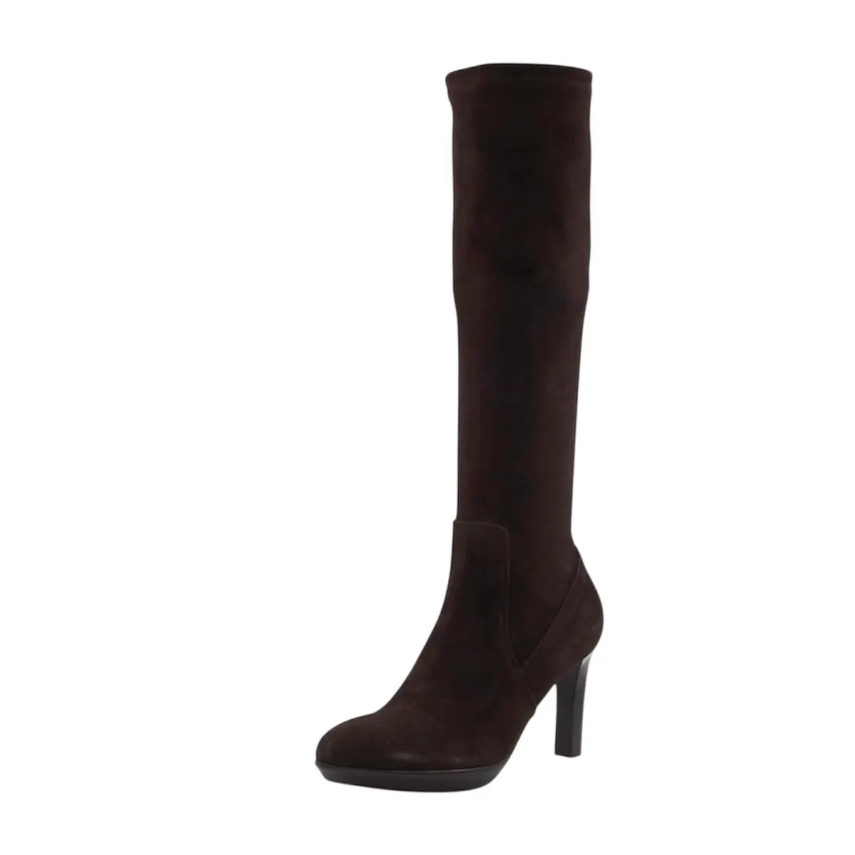 Aquatalia Rhumba Espresso Suede Women's Knee-High Boots | Weatherproof Italian Design - main product image