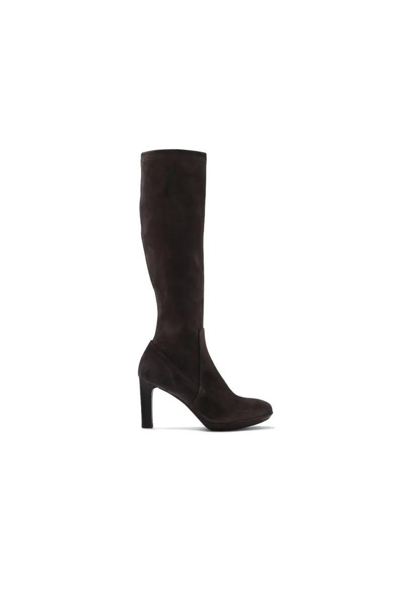 Aquatalia Rhumba Espresso Suede Women's Knee-High Boots | Weatherproof Italian Design - view 2