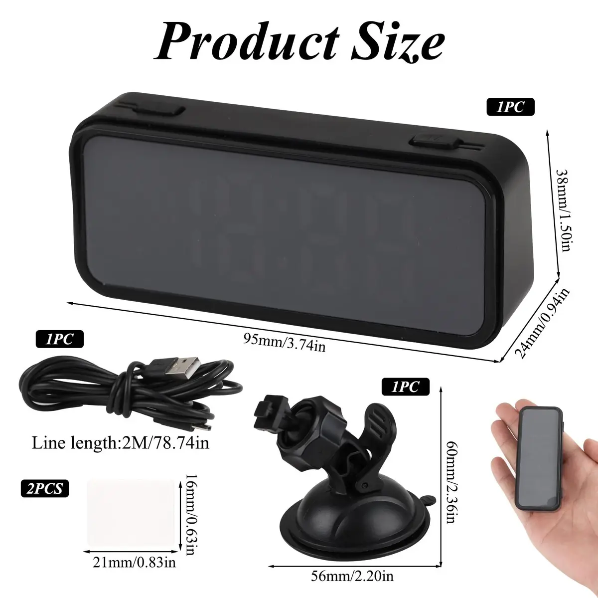 GUGUMO GPS Digital Speedometer for Car MPH | Universal HUD Speed Meter with LED Large Font - view 6