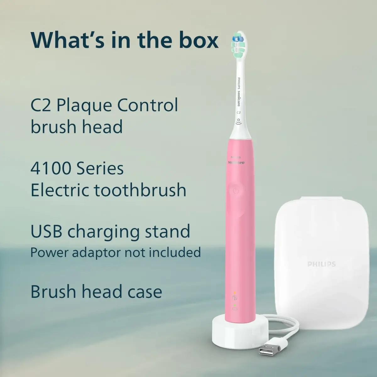 Philips Sonicare 4100 Rechargeable Electric Toothbrush, Deep Pink | Removes 7x More Plaque - view 8