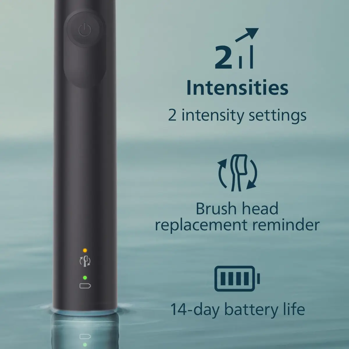 Philips Sonicare 4100 Rechargeable Electric Toothbrush with C2 Brush Head & Travel Case, Black - view 6