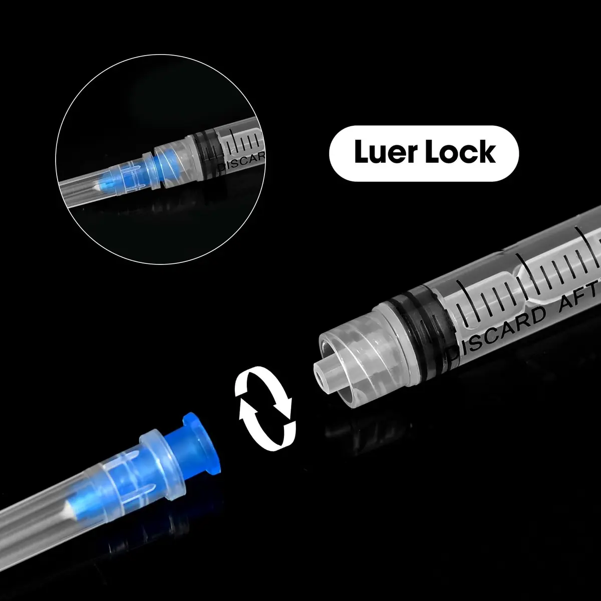 Maydeyy 2.5ml Luer Lock Syringe with 23Ga 1inch | Disposable Lab Supplies Pack of 100 - view 5