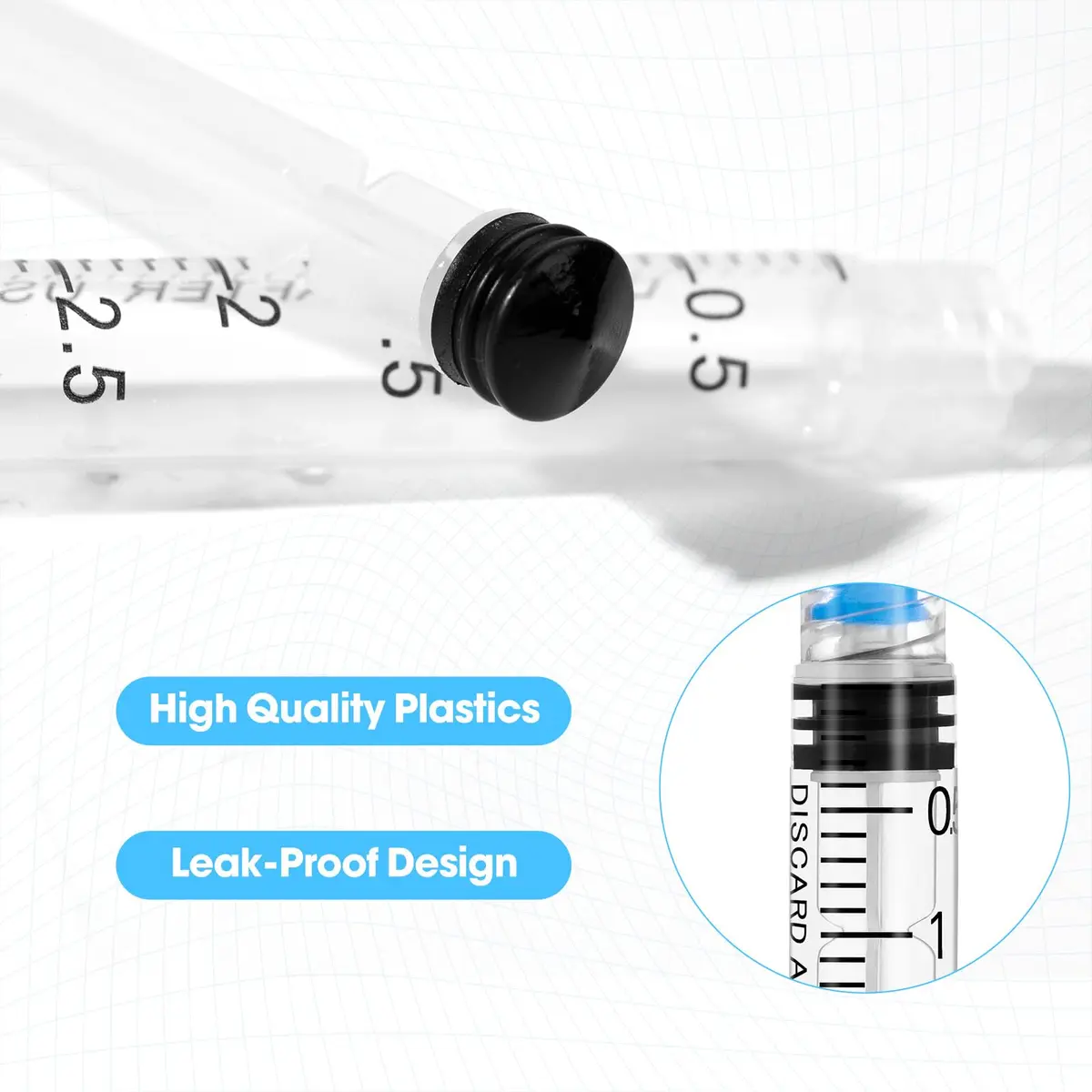 Maydeyy 3ml Syringe with Luer Lock, 23Ga 1inch | Leak-Proof, Sterile Lab Supplies - view 4