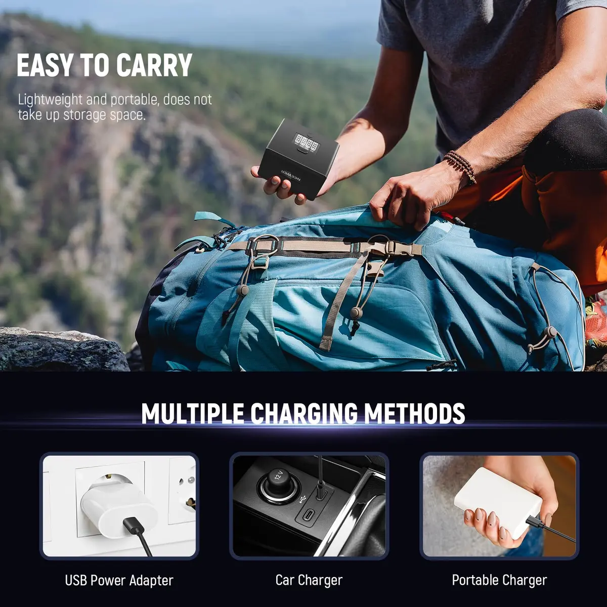 NEEWER 4 Channel USB Battery Charger NW-ZP4 | 40W Fast Charging for NP-FZ100 & LP-E6 Batteries - view 6