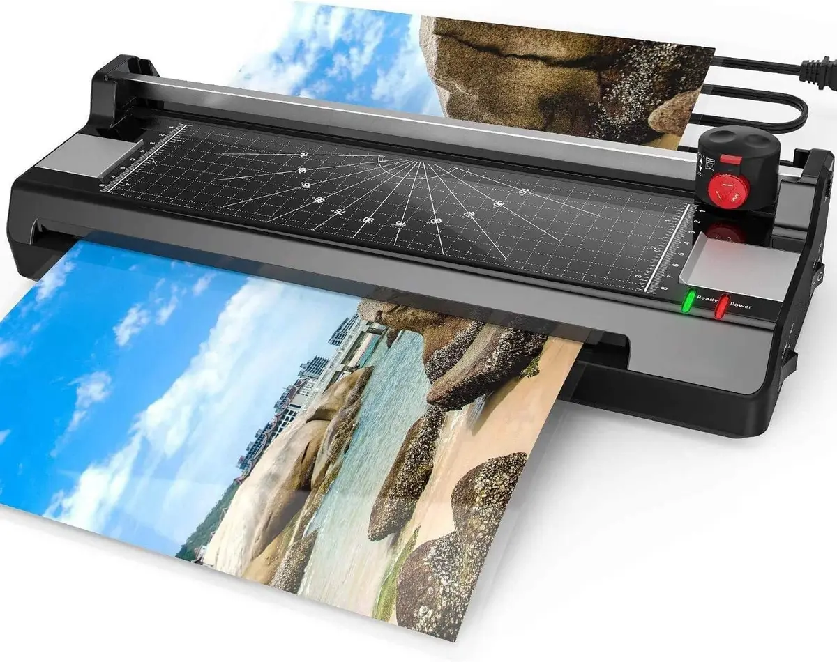 Eficentline YE381 13-inch Thermal & Cold Laminator Machine with 120 Pouches, Trimmer & Rounder | 297mm Max Width - main product image