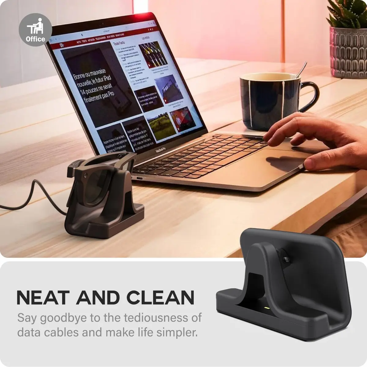 TUSITA Charging Stand & Cable for Ray-Ban Meta Smart Glasses (Gen 1,2) - Black | USB-C - view 7