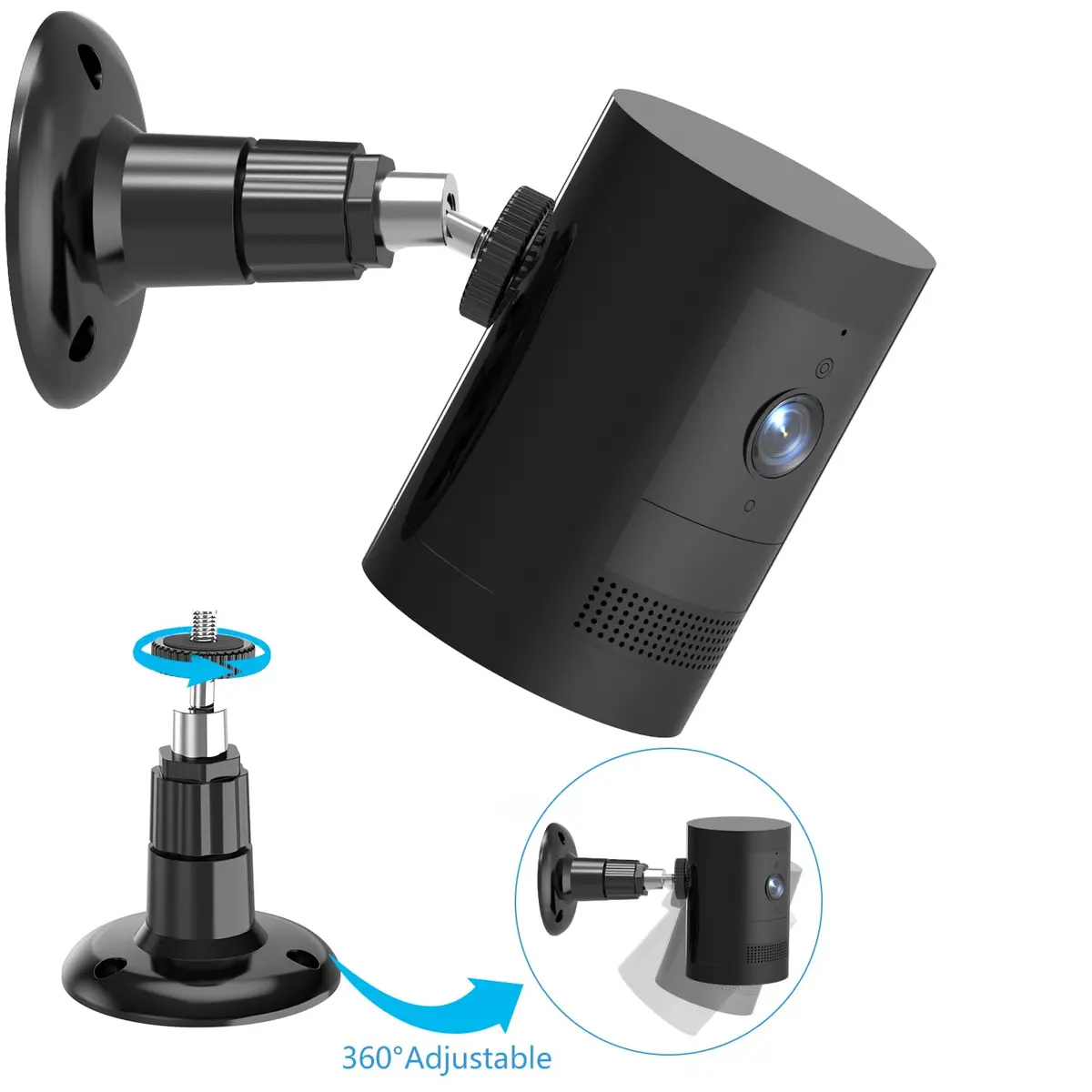 Gresur Black 2 Pack Mount Bracket for Surveillance Cameras | Adjustable & Durable - view 5