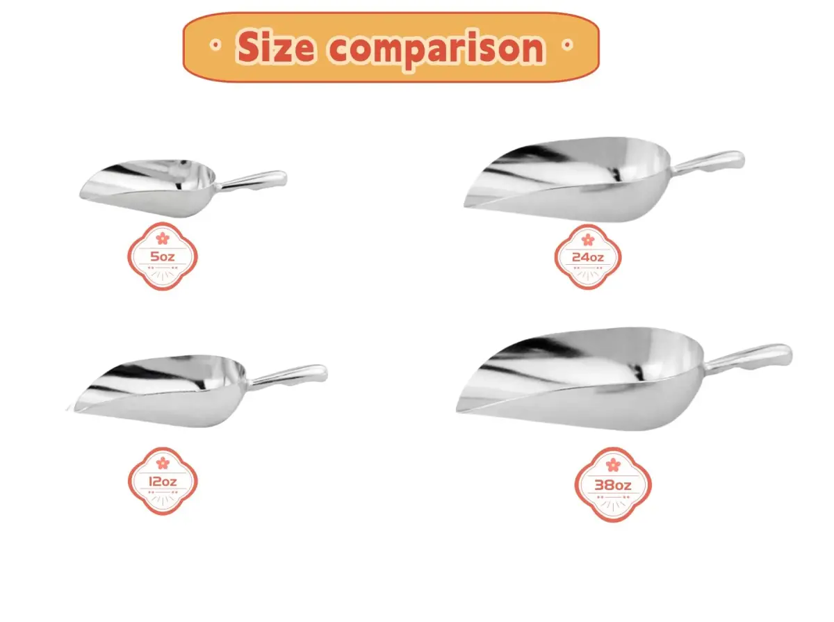 RyanDesign Heavy-Duty Cast Aluminum Kitchen Scoop 710ml (24oz) | Commercial-Grade Rust-Proof S-Handle for Dry Goods - view 7