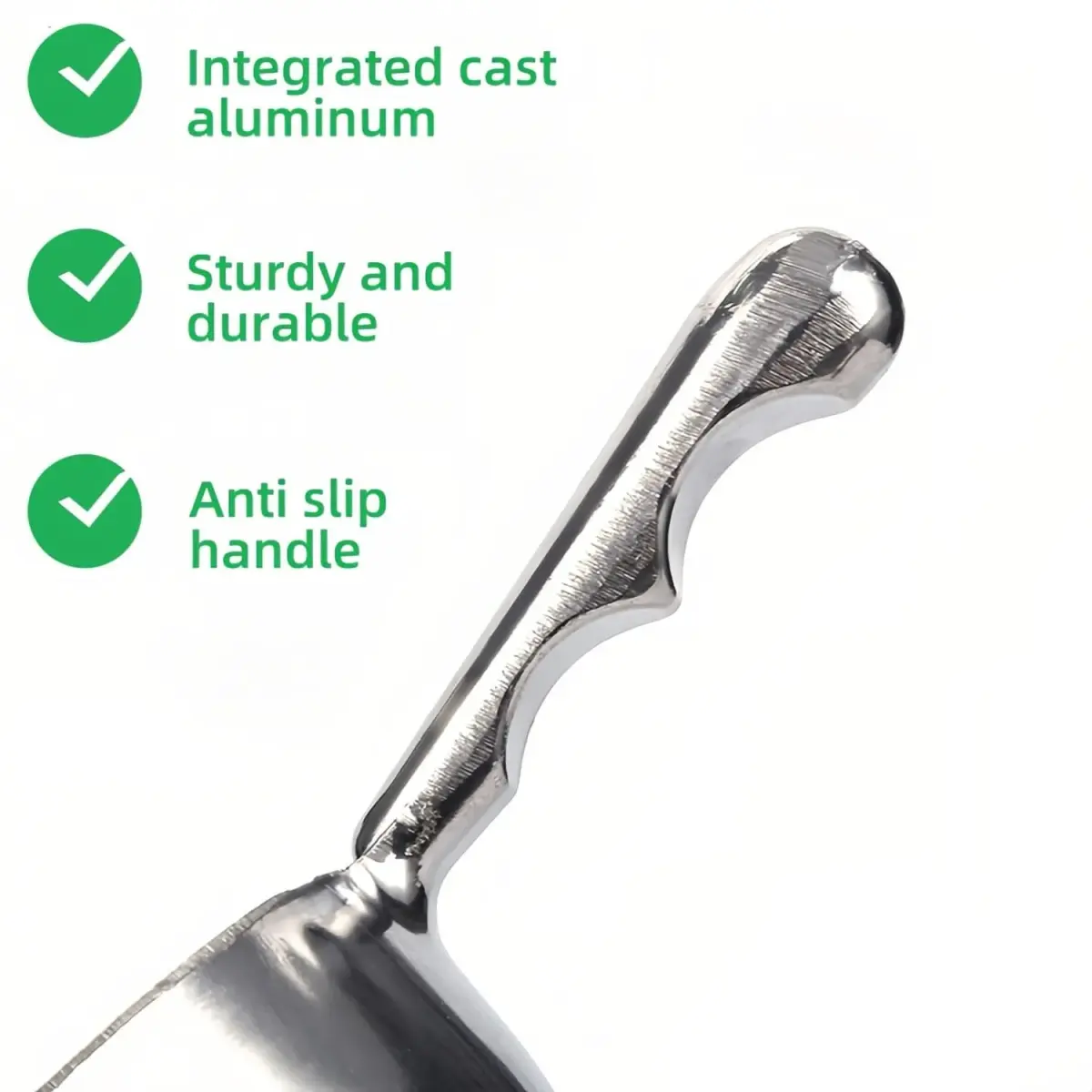 RyanDesign Heavy-Duty Cast Aluminum Kitchen Scoop 12oz (355ml) | Commercial Grade Rust-Proof S-Handle for Ice, Flour, Pet Food - view 5