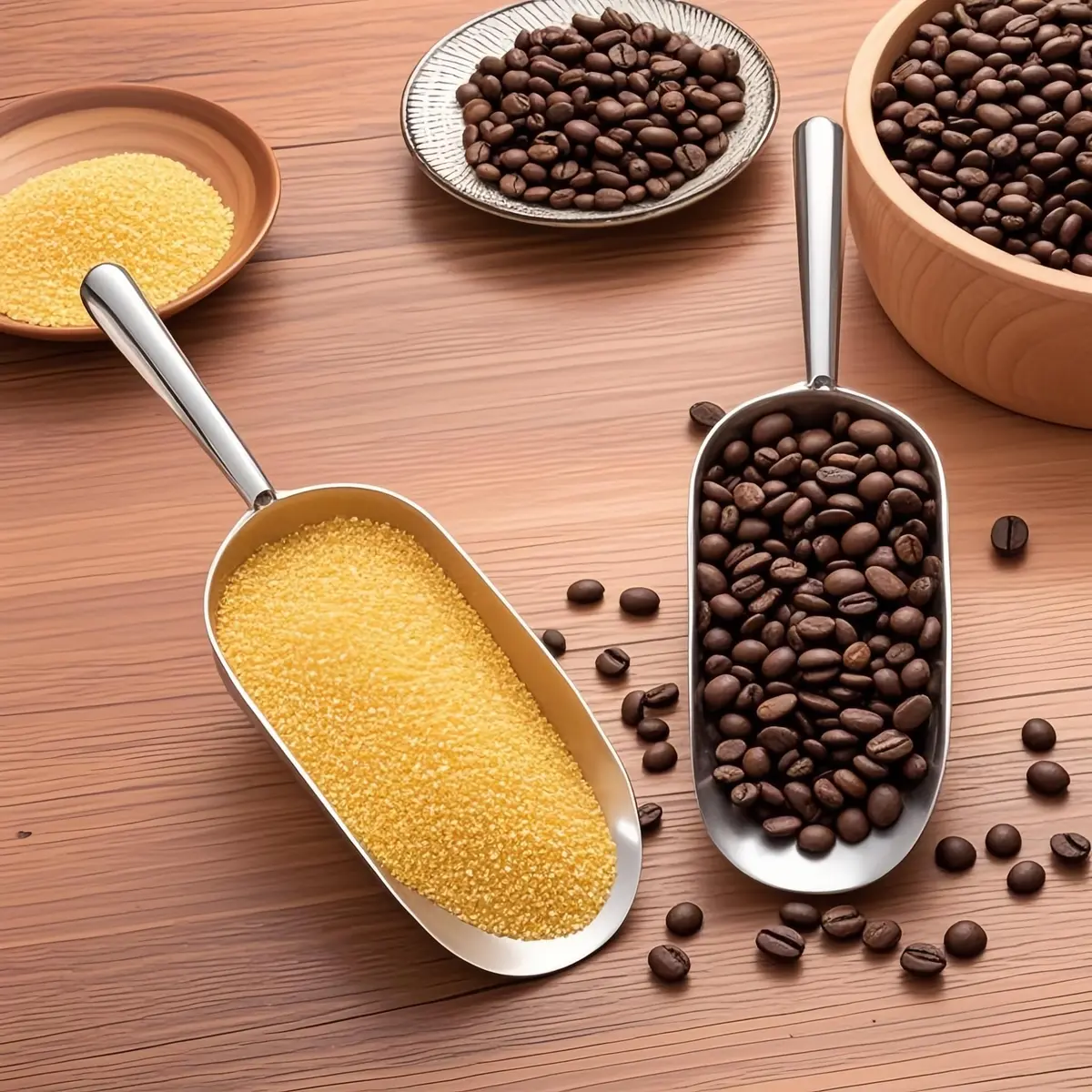 RyanDesign Heavy-Duty Cast Aluminum Kitchen Scoop 73.7cm (29in) | Commercial Grade Rust-Proof S-Handle for Ice, Candy, Flour, Pet Food - view 2