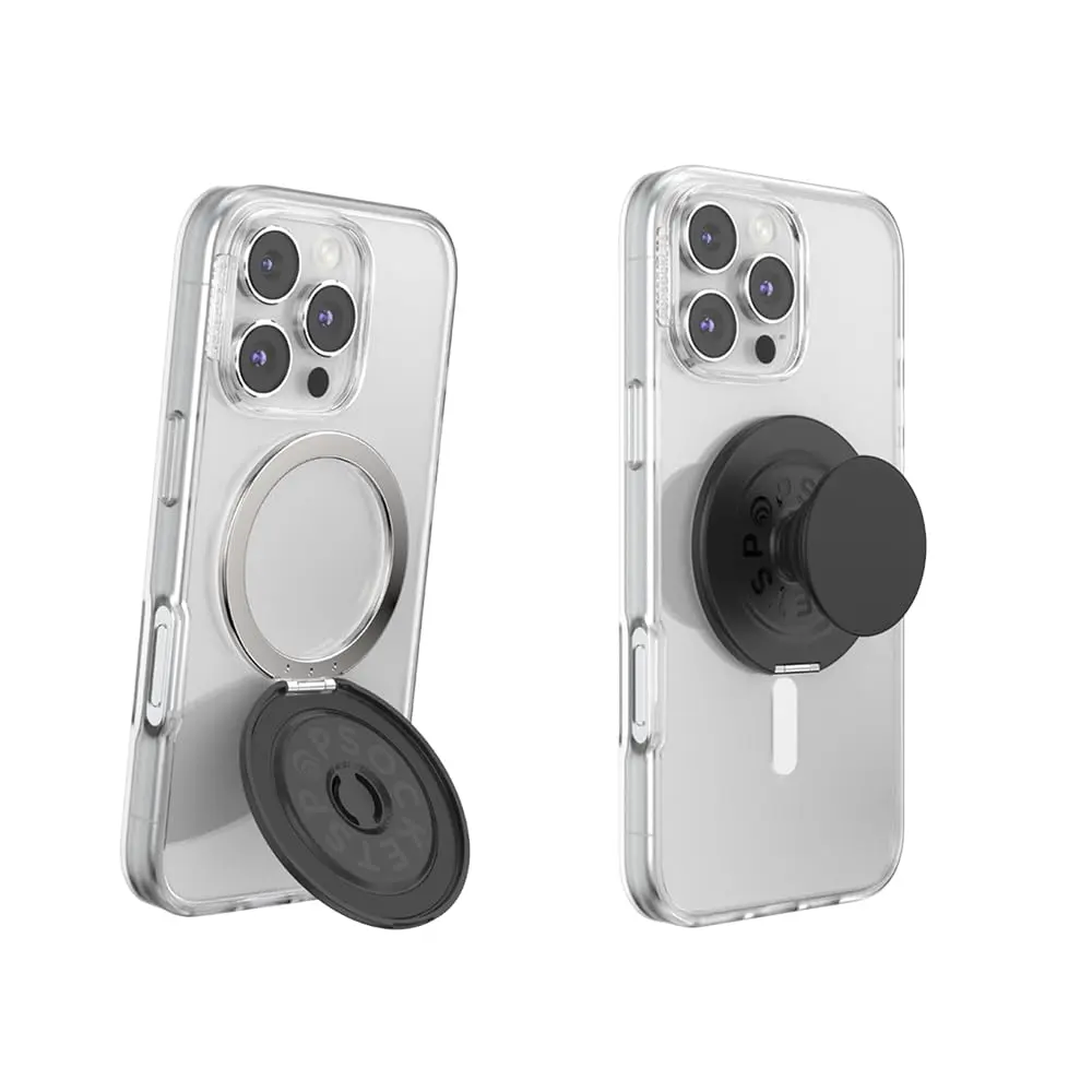 PopSockets Kick-Out Grip with MagSafe, Kickstand- Black | Magnetic Phone Grip & Adjustable Stand - main product image