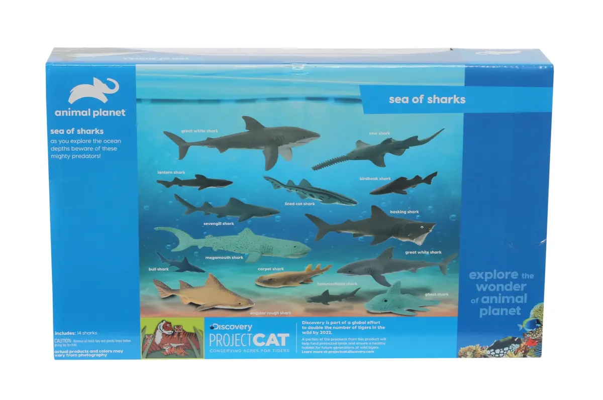 Animal Planet Sea of Sharks Playset – 14 Piece Shark Figures for Kids 3+ | Realistic Ocean Adventure - view 5