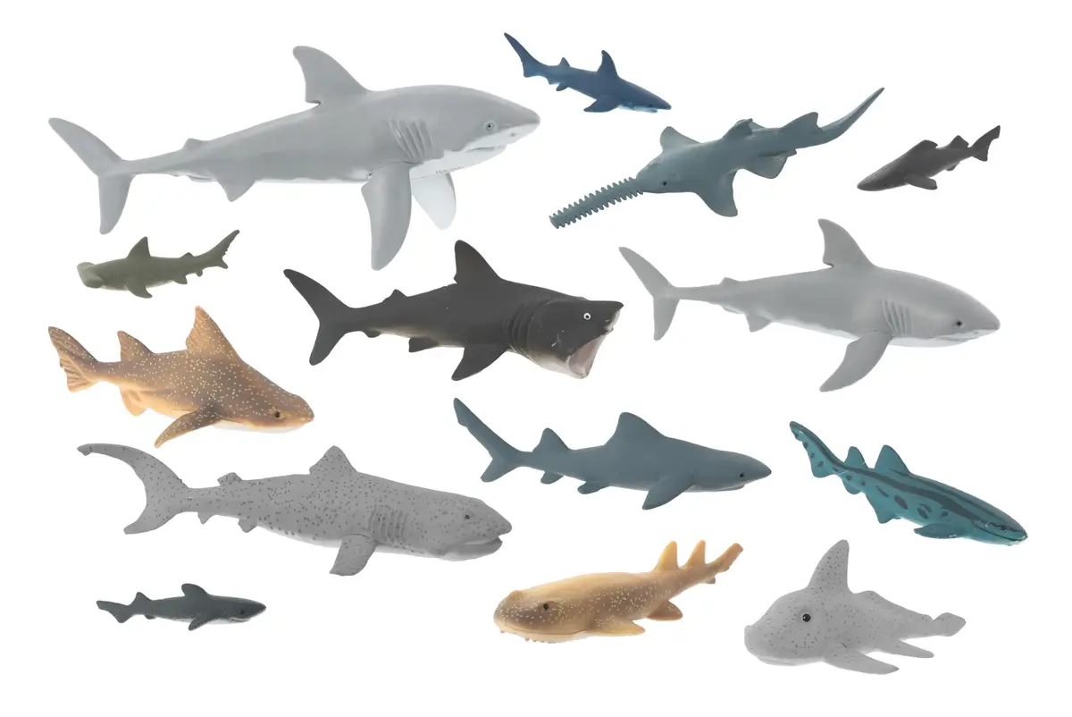 Animal Planet Sea of Sharks Playset – 14 Piece Shark Figures for Kids 3+ | Realistic Ocean Adventure - view 3